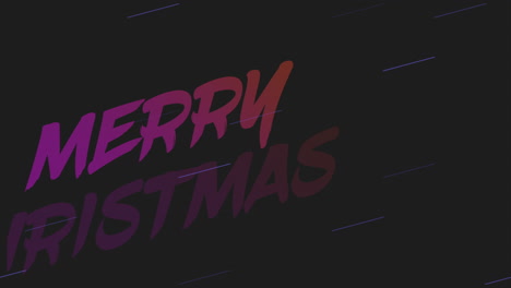 texto moderno de feliz navidad con líneas en gradiente negro