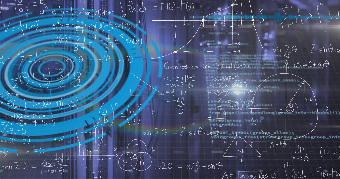 Animation of data processing over server room