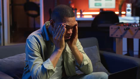 vertical video stressed young adult fearing failure and struggling with deadlines