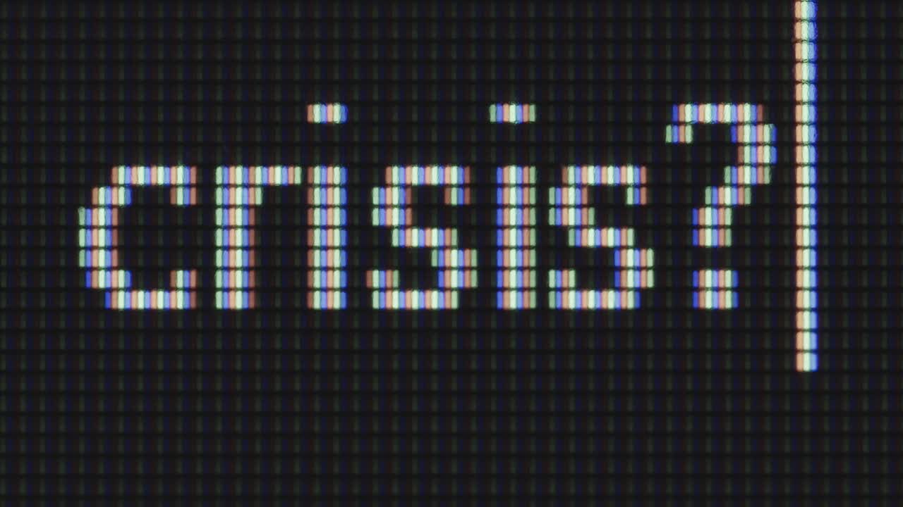 Pixelated Text Displaying "Crisis?"