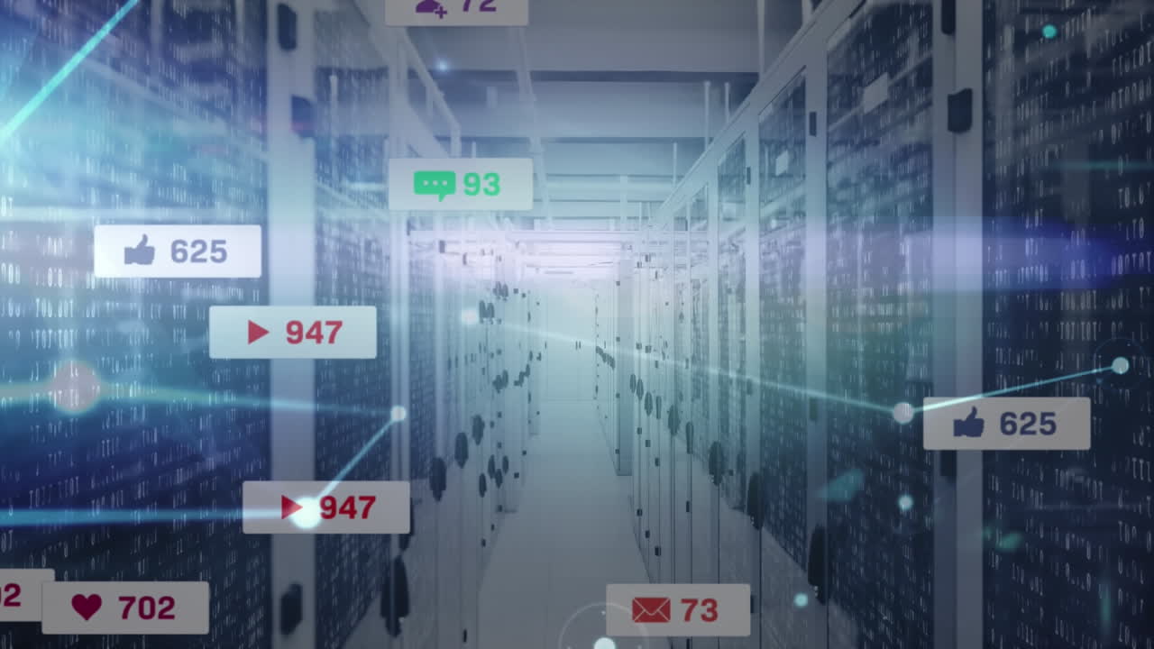 서버  ⁇ 을 통한 연결 네트워크의 애니메이션