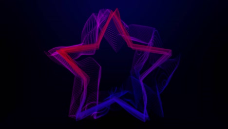 abstract gradient star. wave animation pattern.