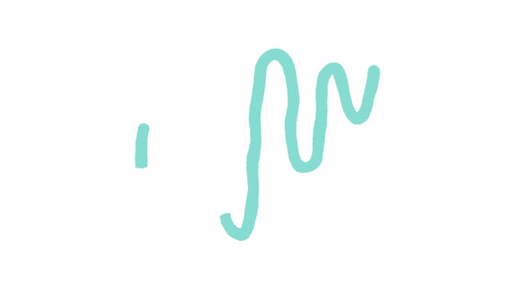 Abstract Light Teal Curves