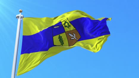 safi province flag, morocco. loop