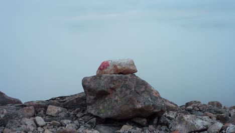 closeup of stones on rocky mountain