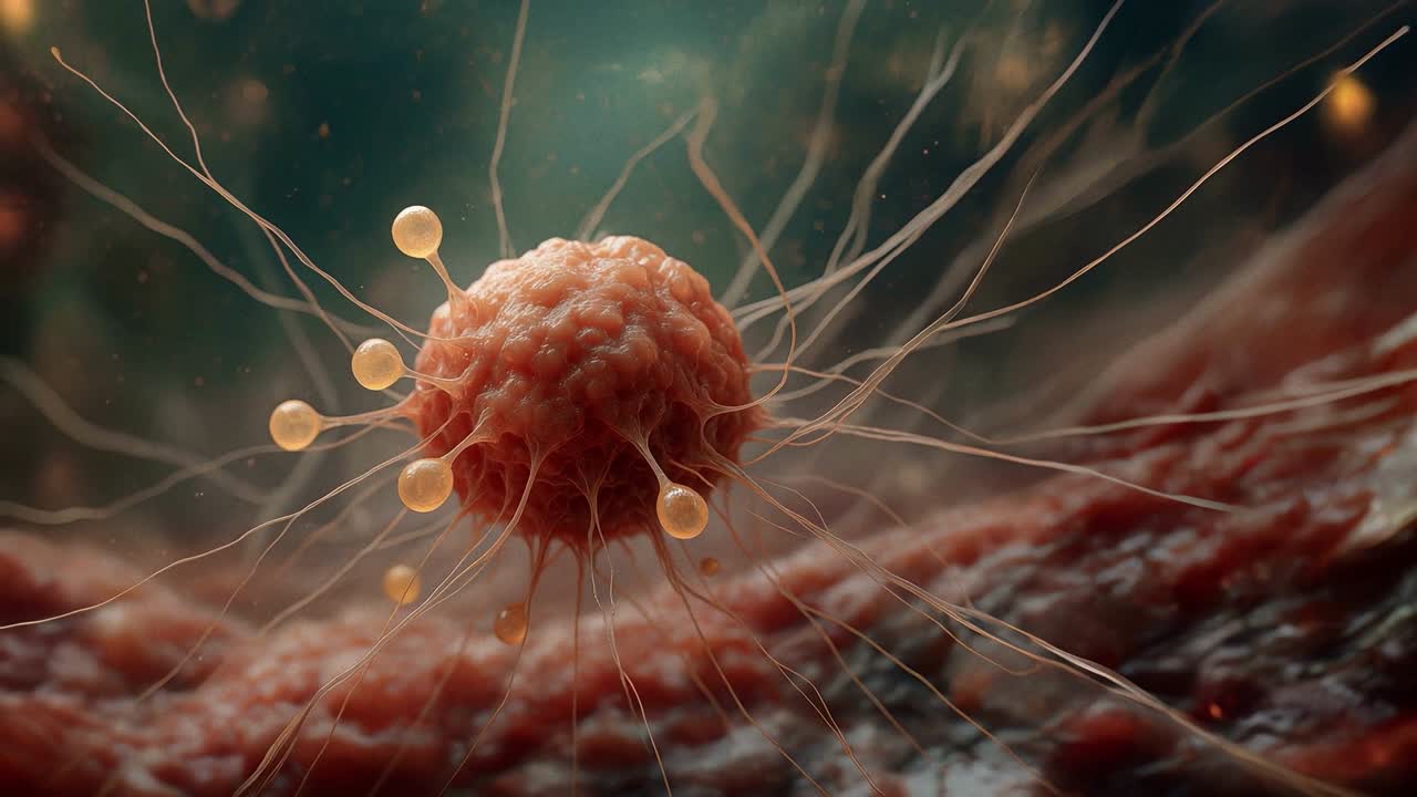 Microscopic 3D Render of a Cancer Cell