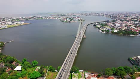 the lekki-ikoyi link bridge is a popular landmark in lagos, nigeria