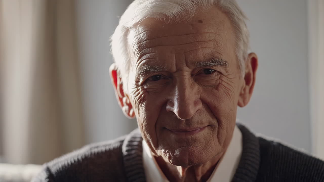 Close-up Portrait of an Elderly Man