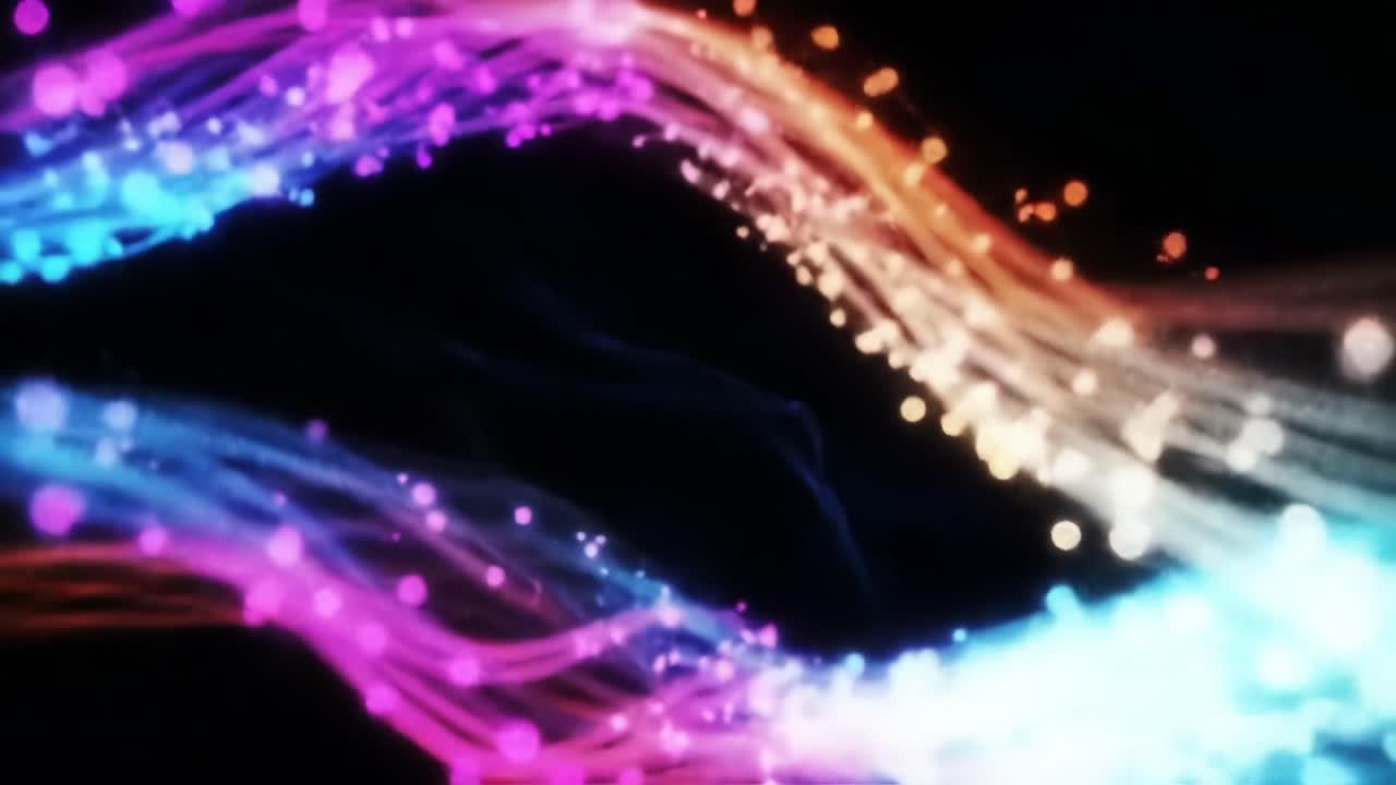 A Captivating Display of Colorful Light Trails Intertwining Against a Dark Background, Creating an Ethereal Atmosphere of Motion and Energy