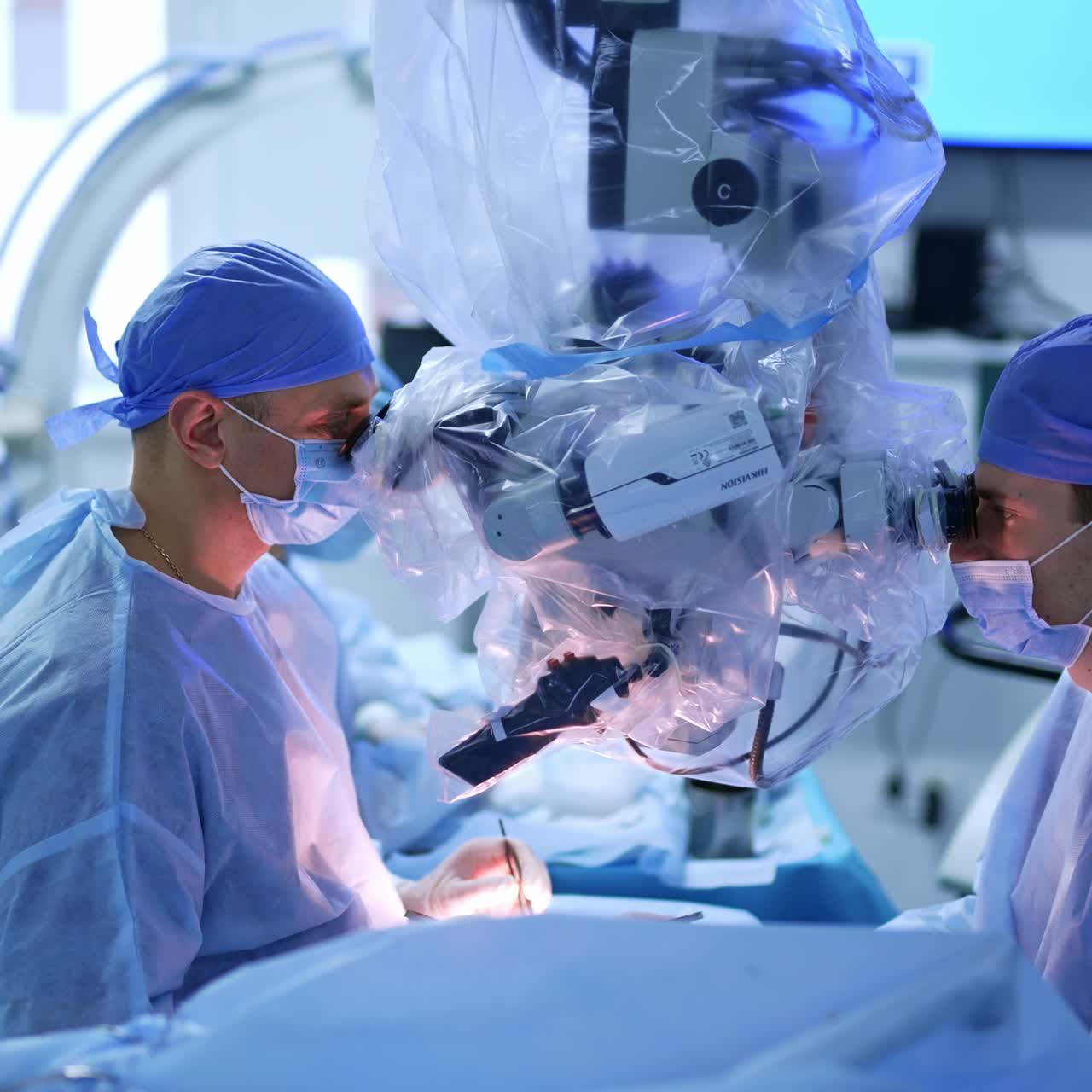 Modern surgery technologies in hospital. Healthcare emergency medical procedure