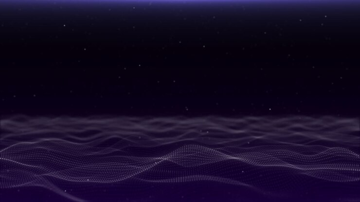 Deep abstract stage twinkling ocean wave background social media machine learning binary matrix deep