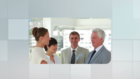 montage of business people