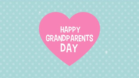 happy grandparents day lettering with in pink heart