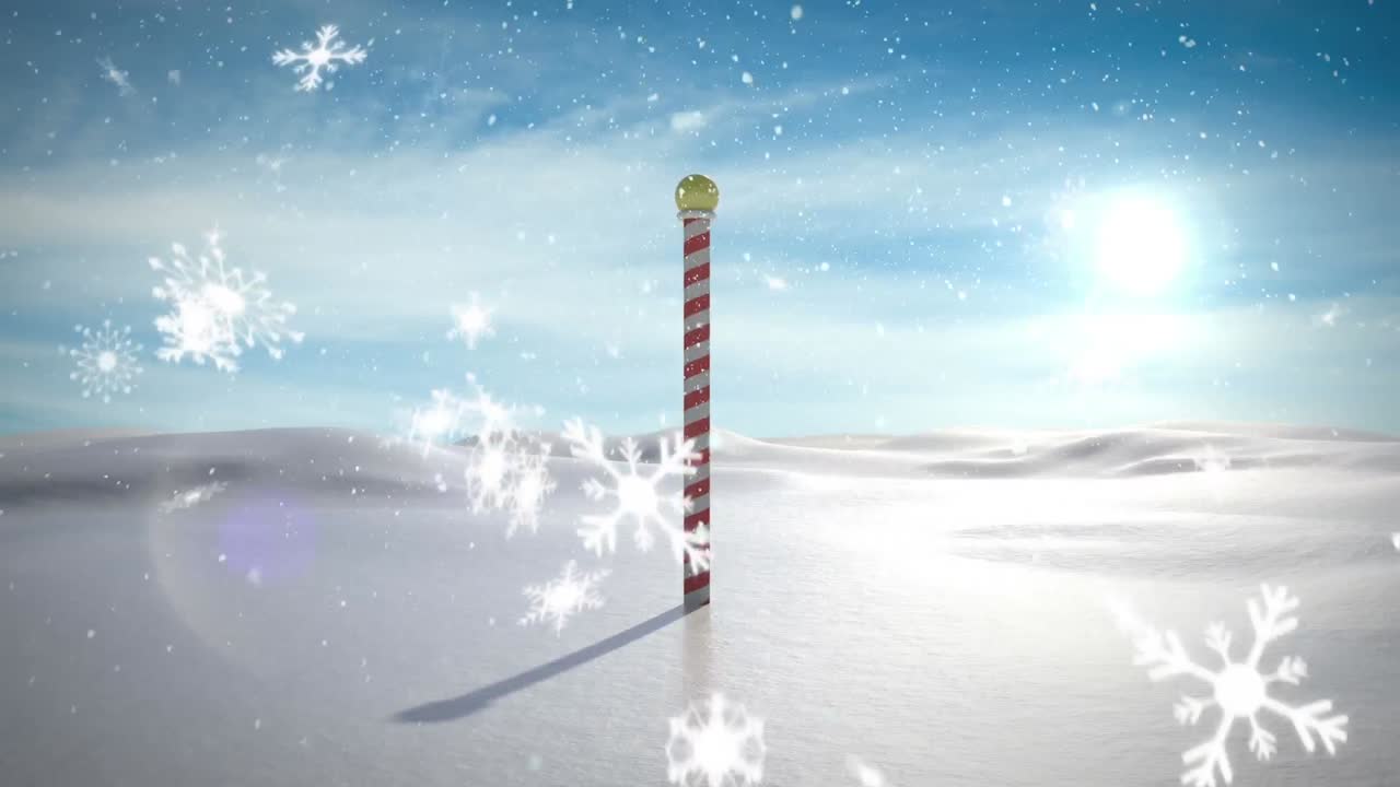 푸른 하늘을 배경으로 겨울 풍경에 북극에서 떨어지는 눈송이