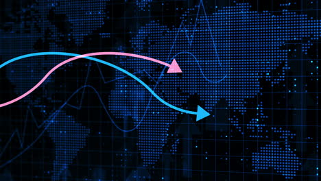 world map and business growth