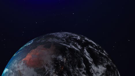 view from space on the planet earth