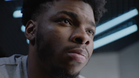 close-up of a young black man