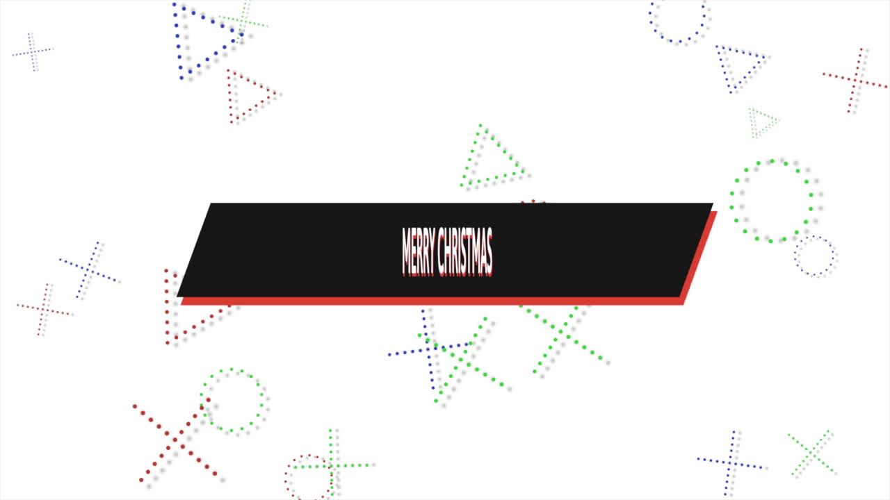 feliz navidad con memphis formas geométricas abstractas