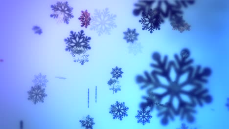 hermoso copo de nieve 3d concepto de animación bucle