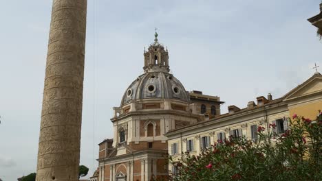 italy day time rome city santa maria di loreto forum column panorama 4k