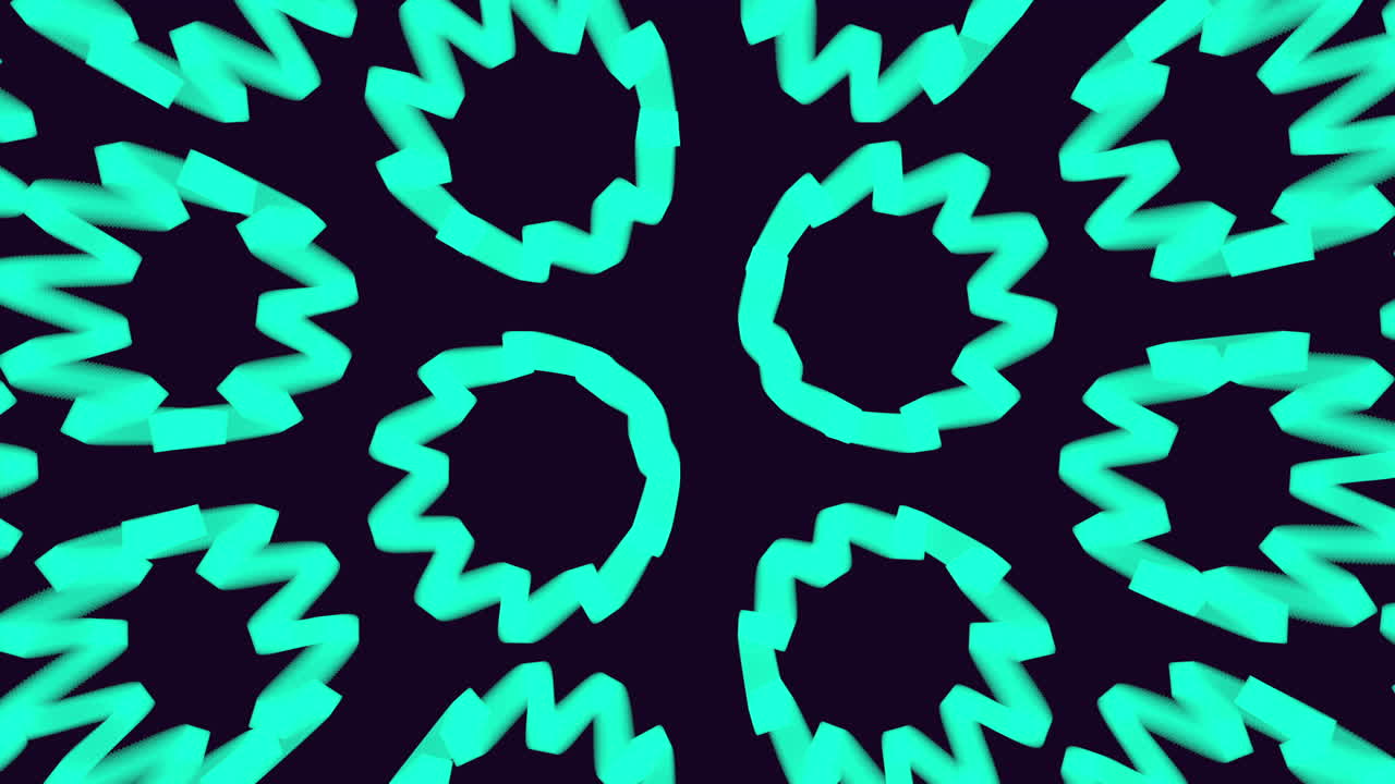 Stunning spiral pattern yellow circles floating on black