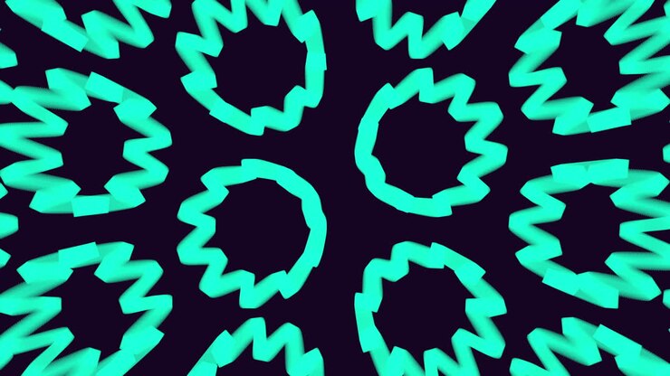 Padrão espiral deslumbrante: círculos amarelos flutuando em preto