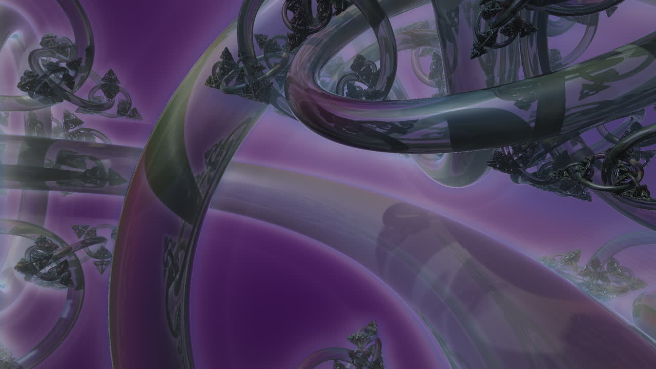 3d 프랙탈 튜브 주위의 회전