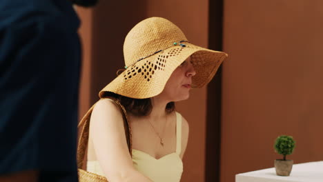 tourists registering at front desk