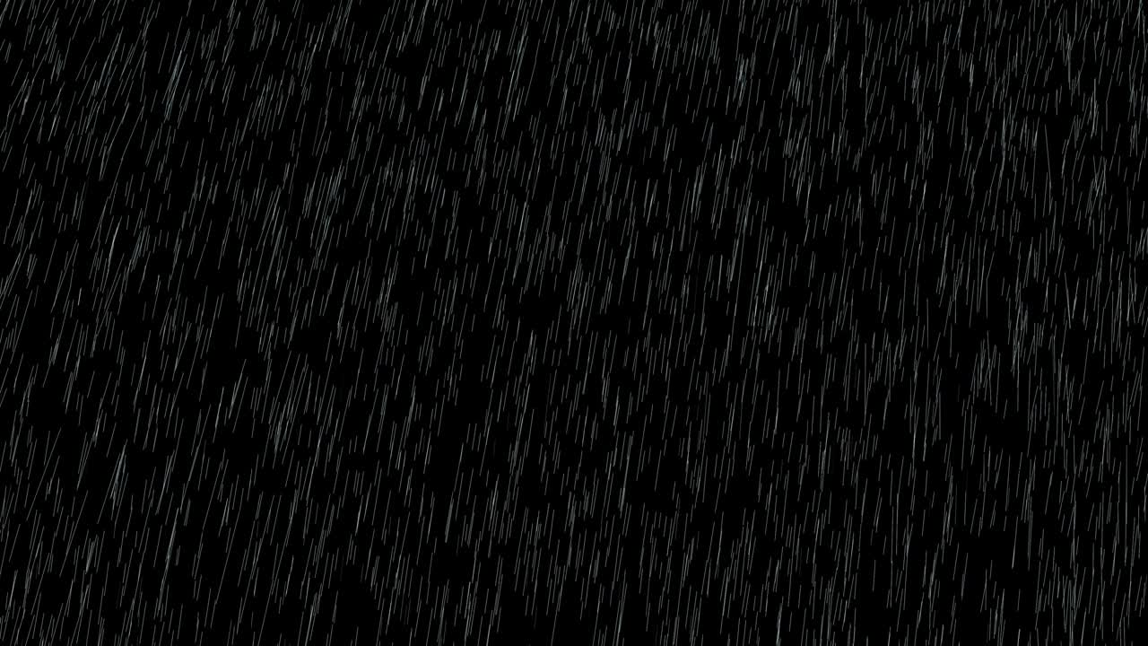heavy rain drop in rainy season effect on black screen