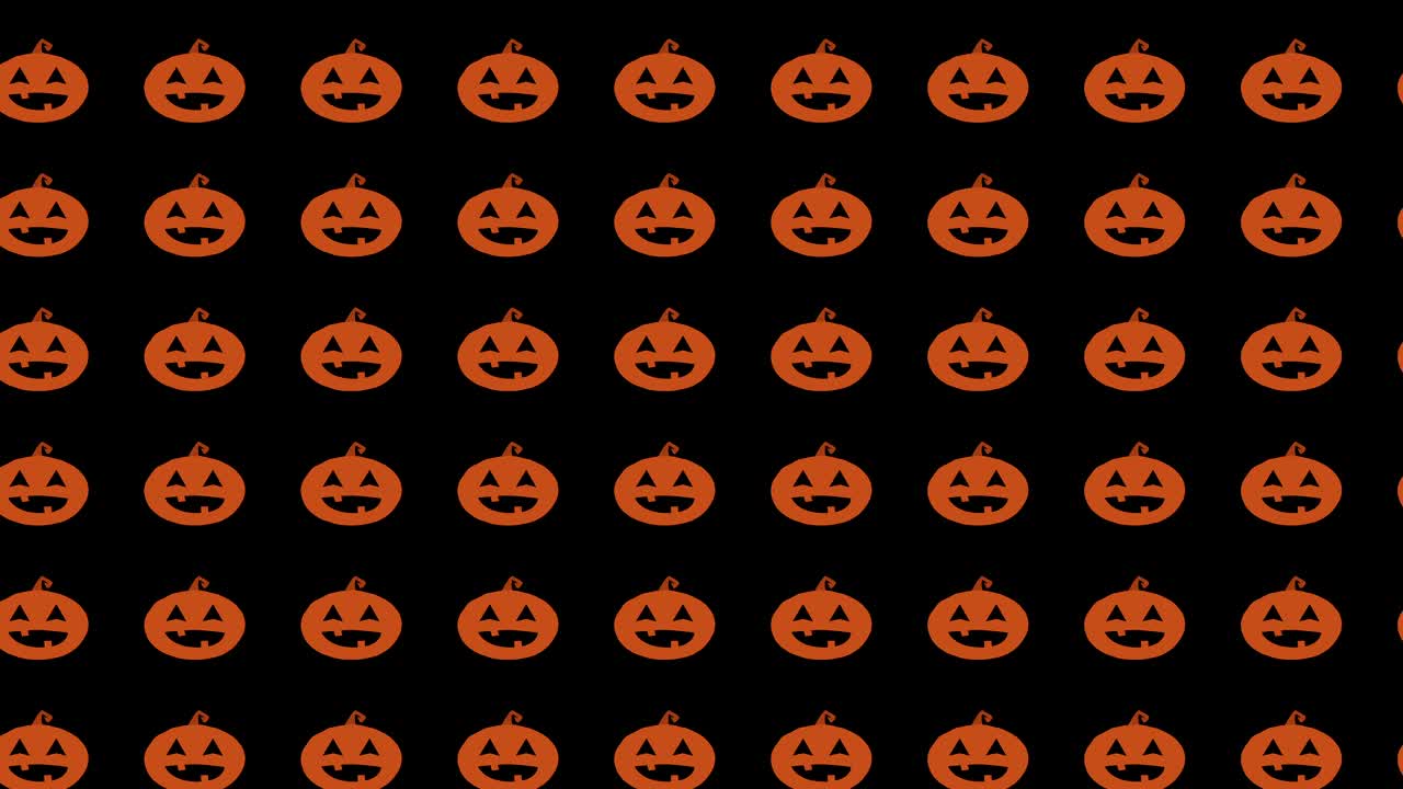 el bucle de fondo de movimiento de la calabaza de halloween