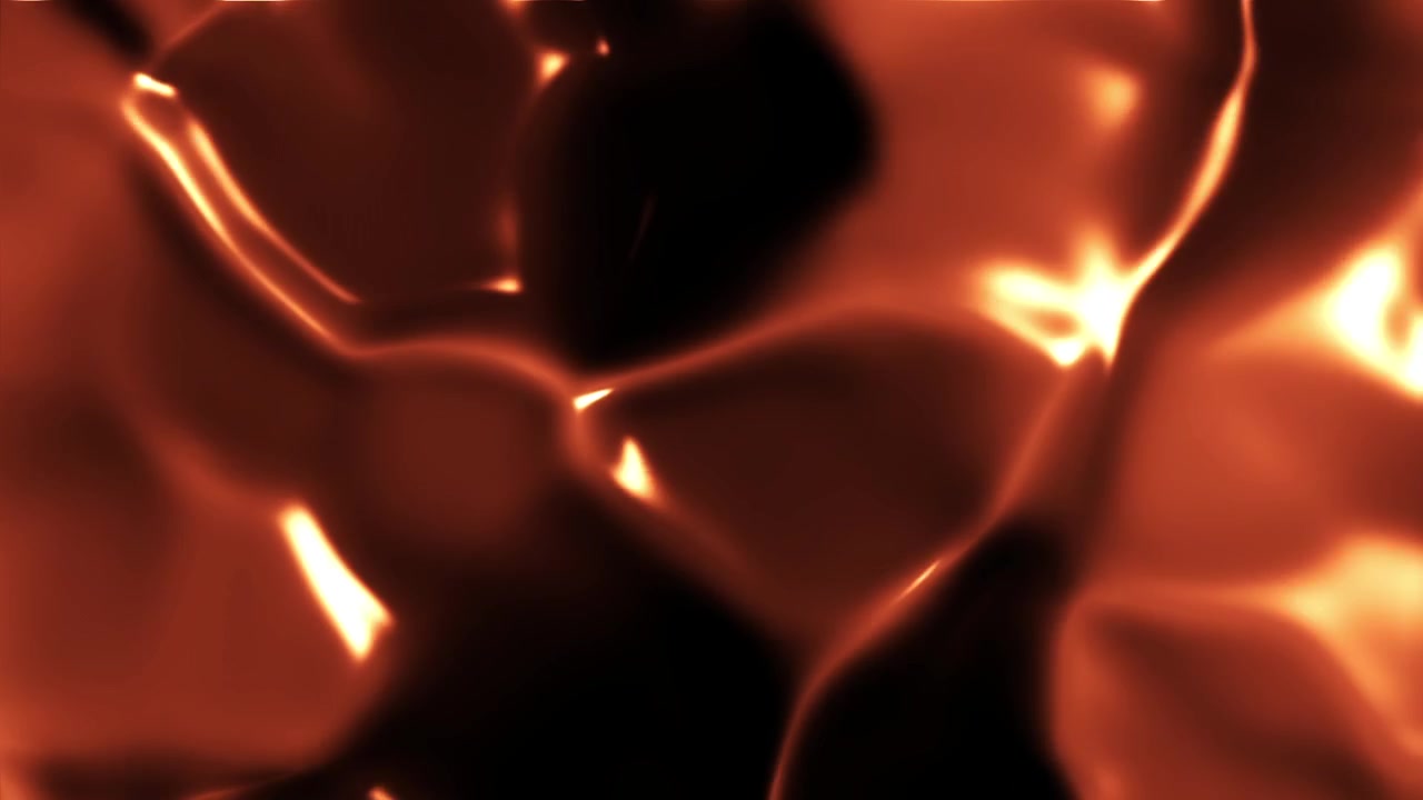 Flusso dinamico di liquido astratto con riflessi caldi e luminosi