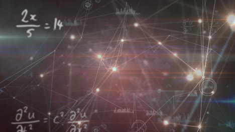 animación de diversos procesamientos de datos en un fondo marrón