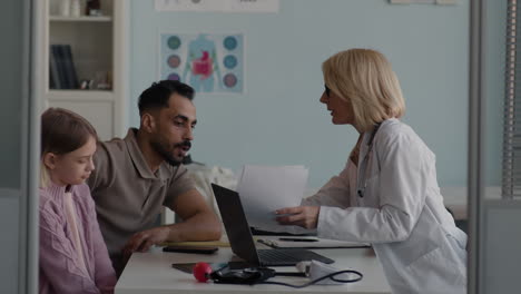 medical consultation with a doctor and patient