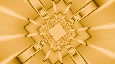 golden geometric tunnel perspective