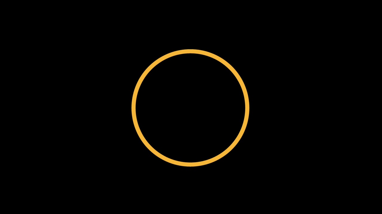 Animation gelbe geometrische Form isoliert schwebend auf schwarzem Hintergrund