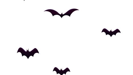 feliz animación de halloween con murciélagos