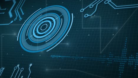 Animation-of-scope-scanning-and-computer-circuit-board-with-data-processing