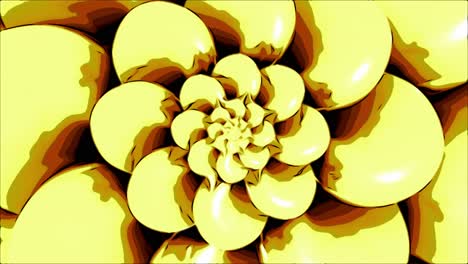 abstract spiral pattern in gold and yellow