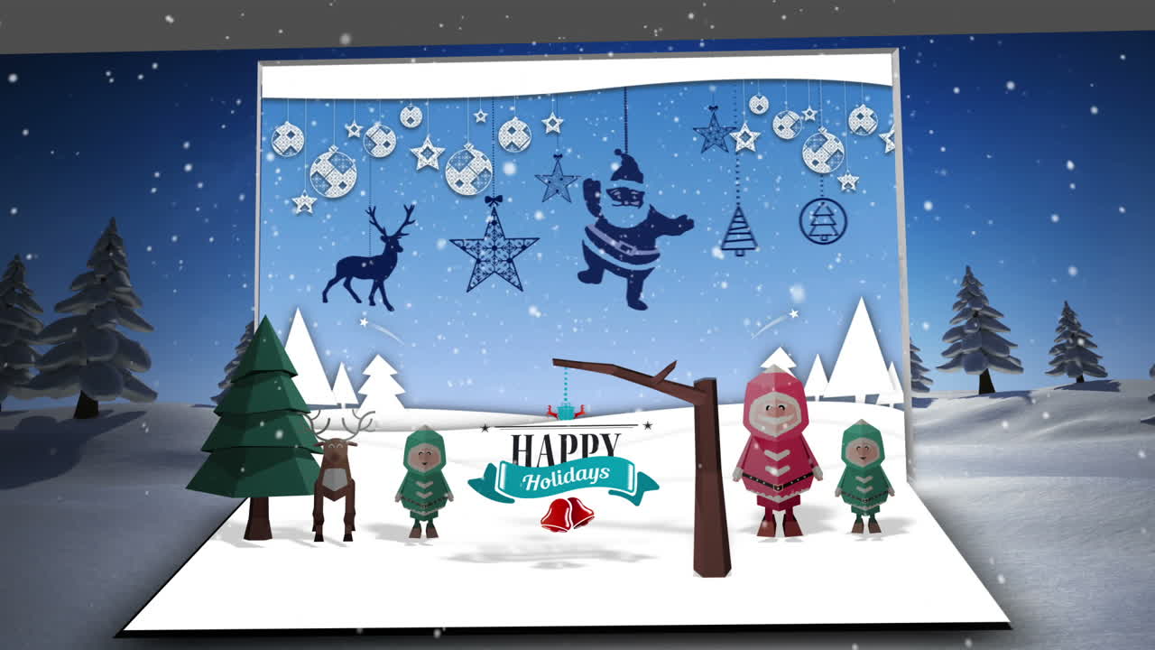 Cuadro navideño retro con mensaje