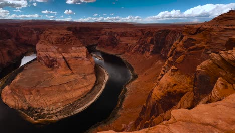 la curva de la herradura en arizona, el famoso cañón en el río colorado, cerca del lago powell, el gran cañón