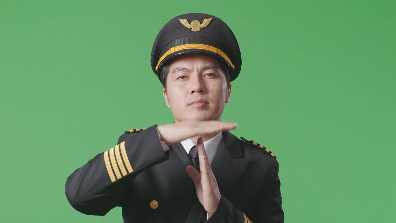 Pilot Making a Time Out Gesture