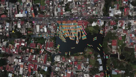 drone footage highlights xochimilco's pier and its traditional elements in southern mexico city