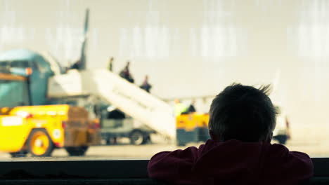 little boy at the airport