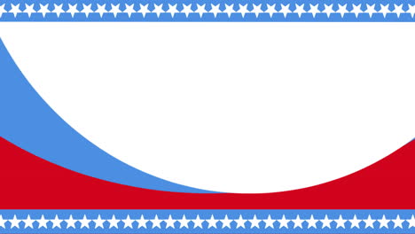 animation of stars and stripes of flag of united states of america with copy space