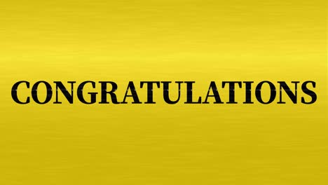 congratulations message text animation motion graphics