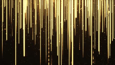 golden vertical streaming particles