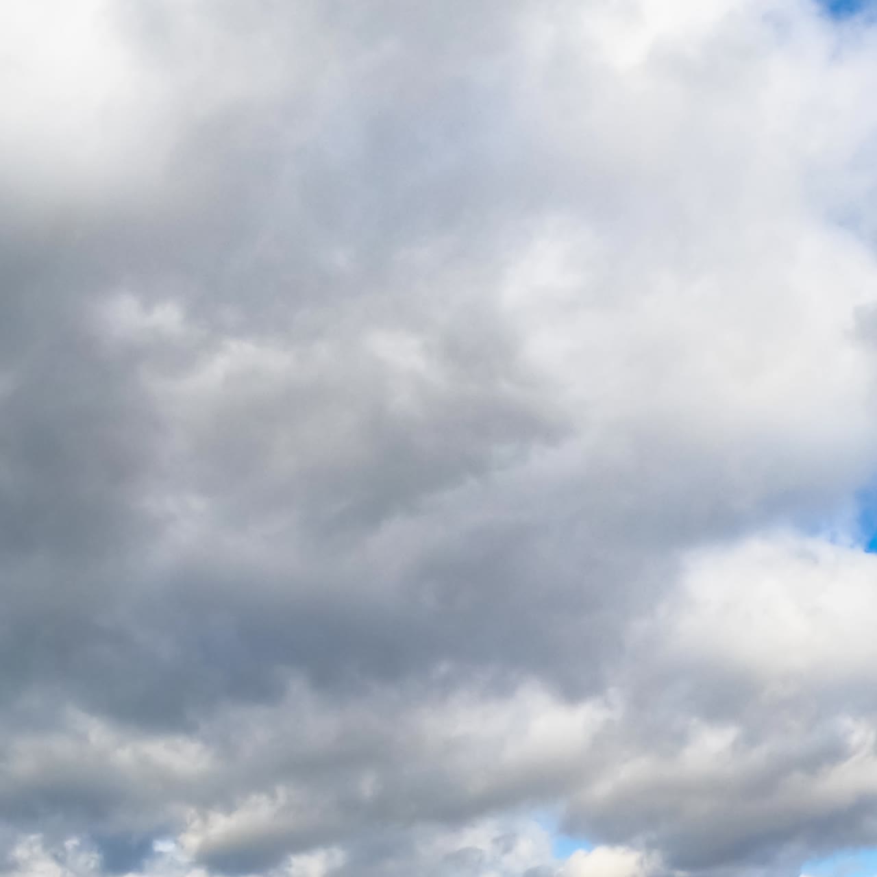 Light high clouds sliding on the sky. Layer of clouds on blue sky moving