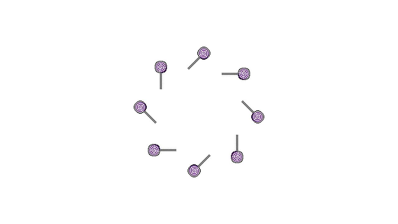 Pixel Art Lolipop Spinning Animated Overlay Transparent 30fps (7)