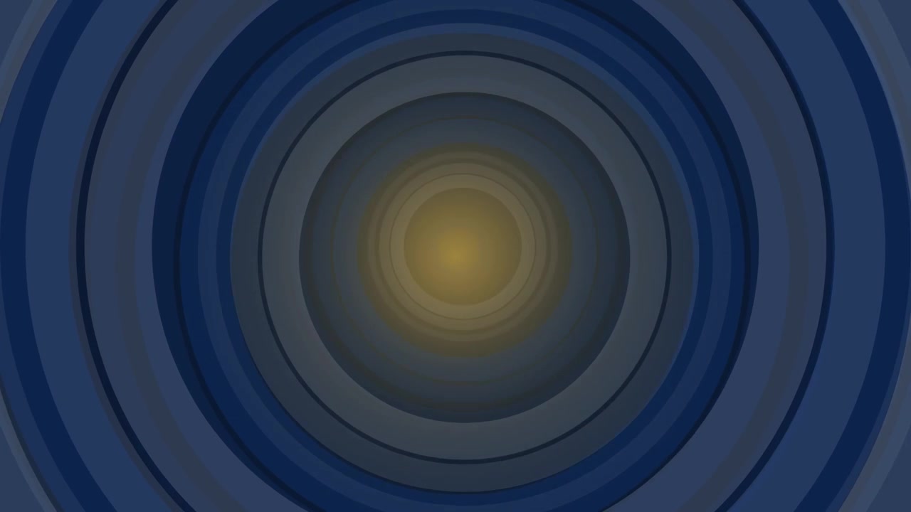 Abstract Motion Background with Concentric Blue Circles and Glowing Center