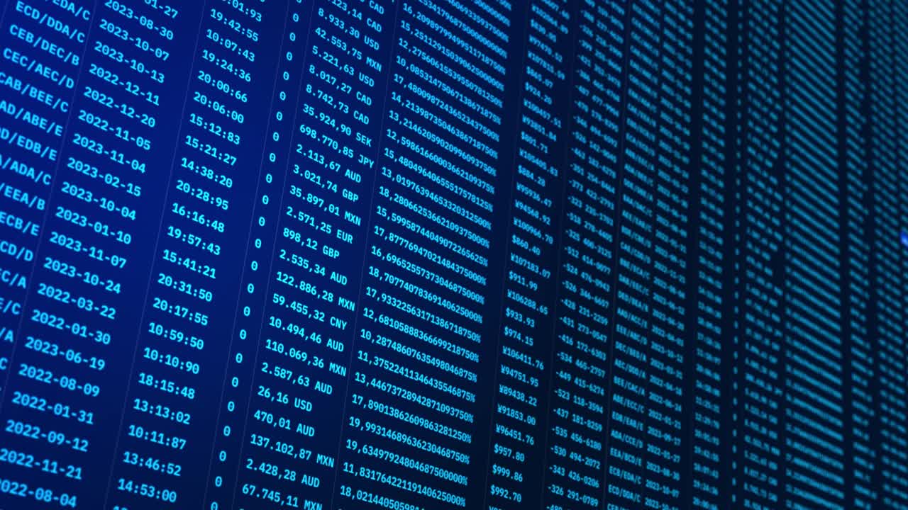 Wall of Data Binary code Calculating technology environment programming Loop Background.